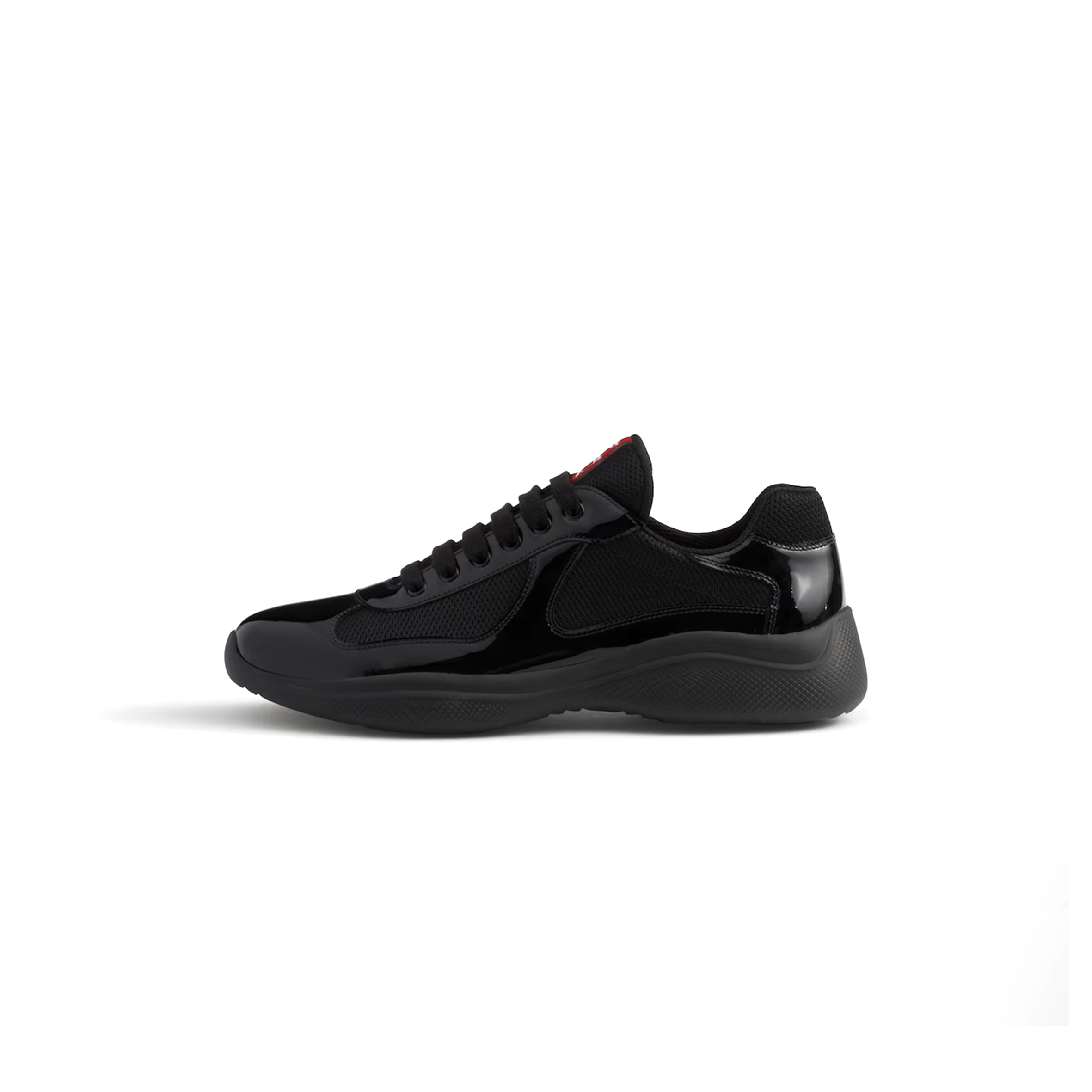PRADA PATENT LEATHER AND TECHNICAL FABRIC PRADA AMERICA'S CUP SNEAKERS 4E3400